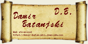 Damir Batanjski vizit kartica